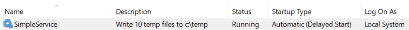 Windows Simple Service